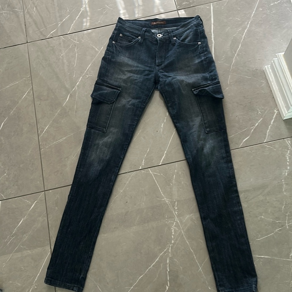 James Jeans Vintage Cargo Blue Denim Jeans - Size 25- Very Good Condition